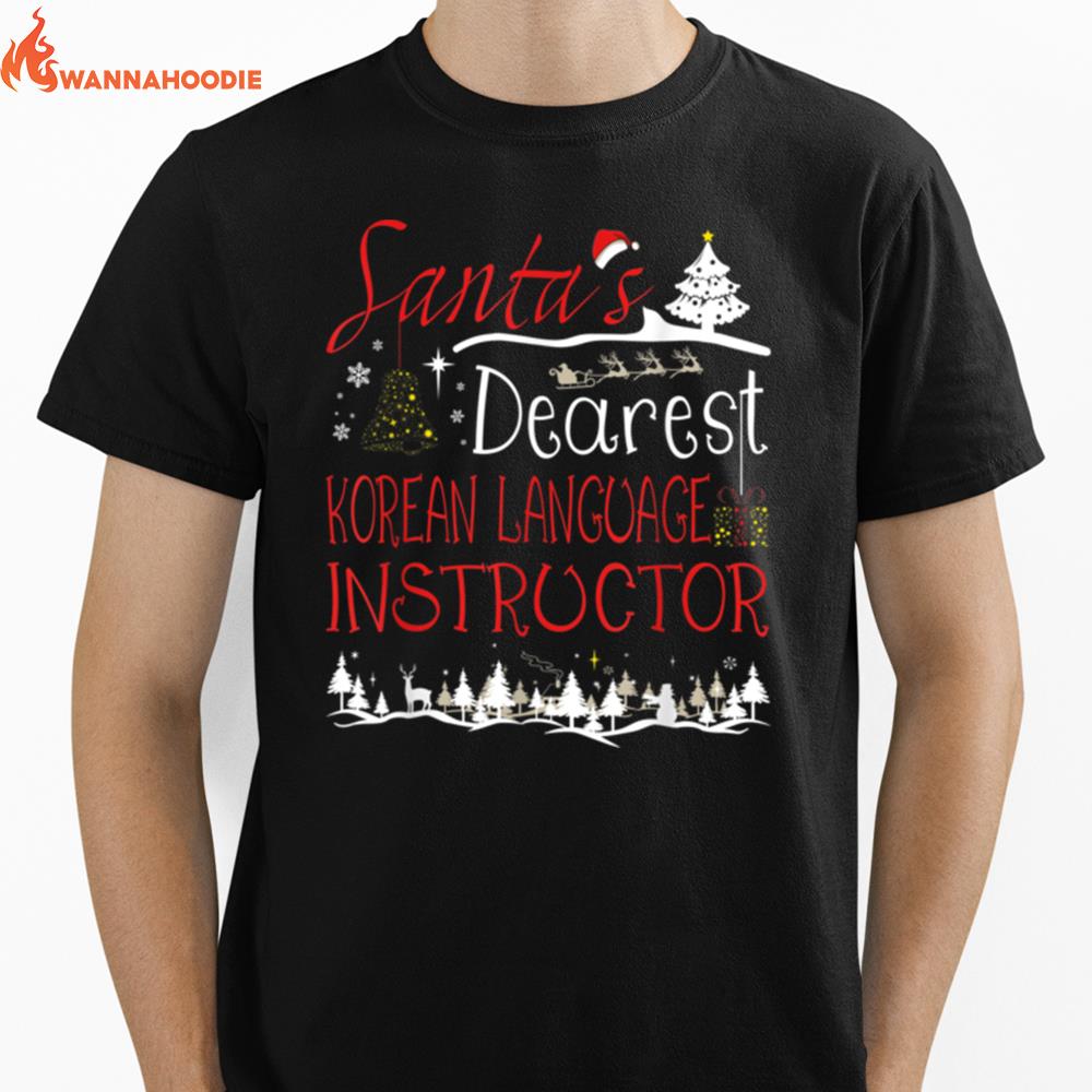 Korean Language Instructor Xmas Job Cute Christmas Unisex T-Shirt for Men Women