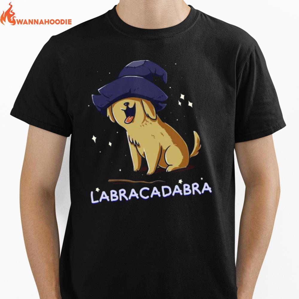 Labracadabra Dog Pun Cute Labrador Retriever Halloween Unisex T-Shirt for Men Women