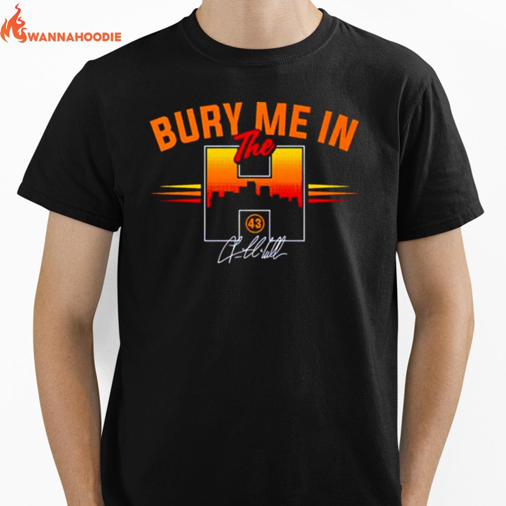 Lance Mccullers Jr. Bury Me In The H Houston Baseball Unisex T-Shirt for Men Women