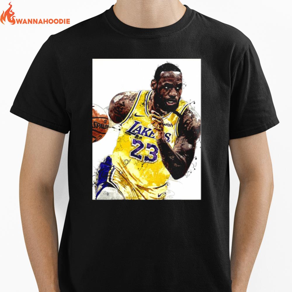 Lebron James 23 Los Angeles Laker Unisex T-Shirt for Men Women