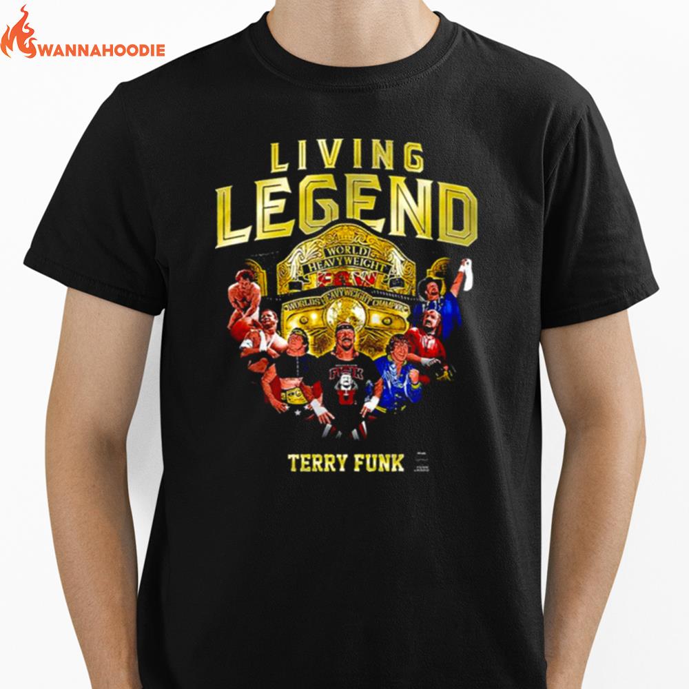 Living Legends 2 Belts Terry Funk Unisex T-Shirt for Men Women