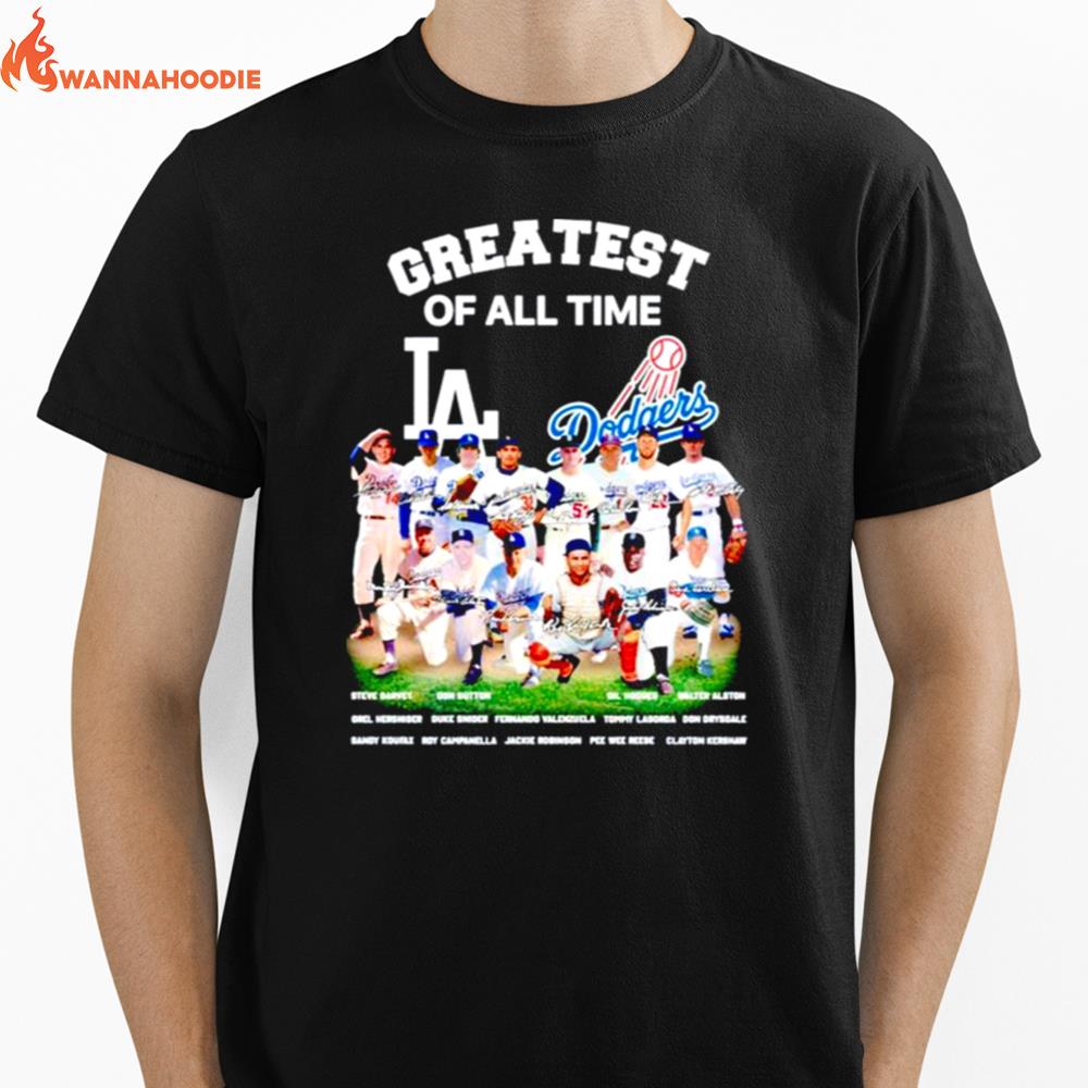 Los Angeles Dodgers Greatest Of All Time Players Signatures Unisex T-Shirt for Men Women