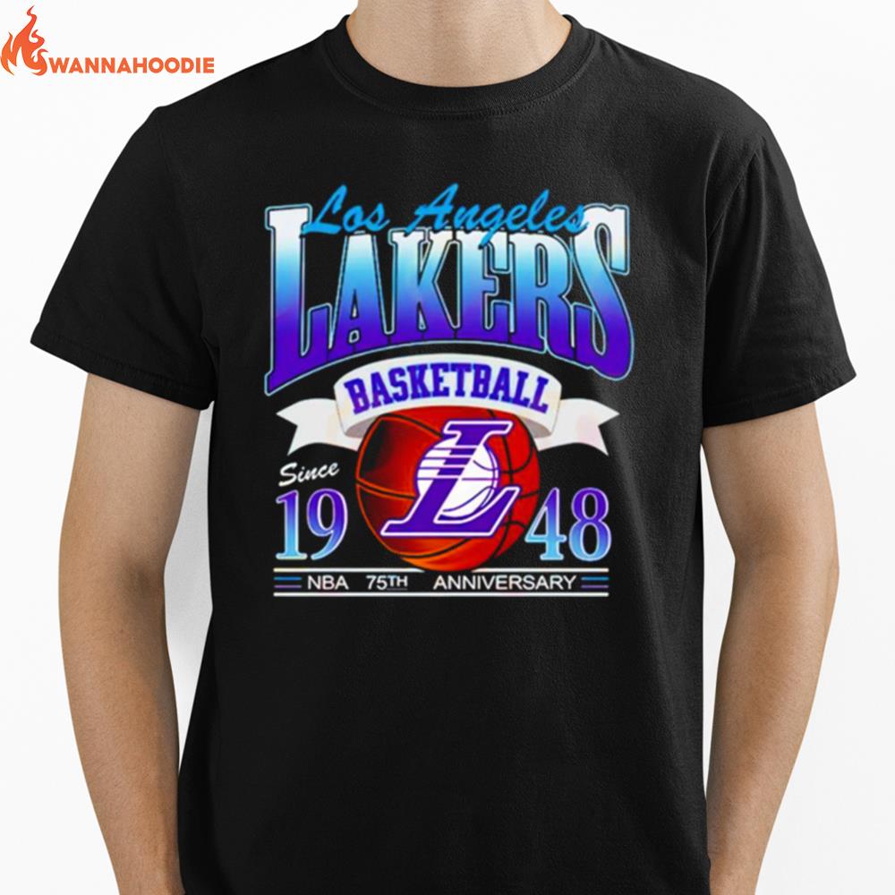 Los Angeles Lakers Basketball Since 1948 Nba 75Th Anniversary Unisex T-Shirt for Men Women