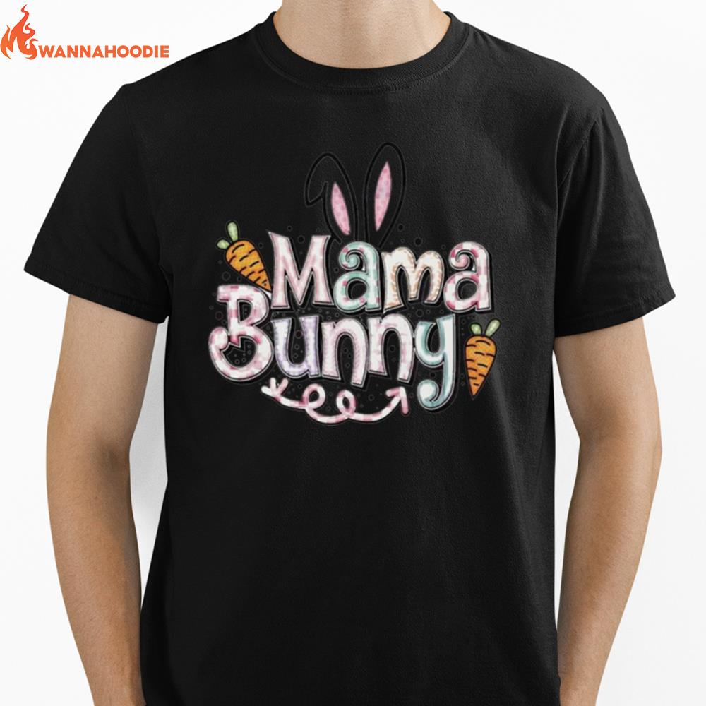 Mama Bunny Cute Colorful Mama Bunny Unisex T-Shirt for Men Women