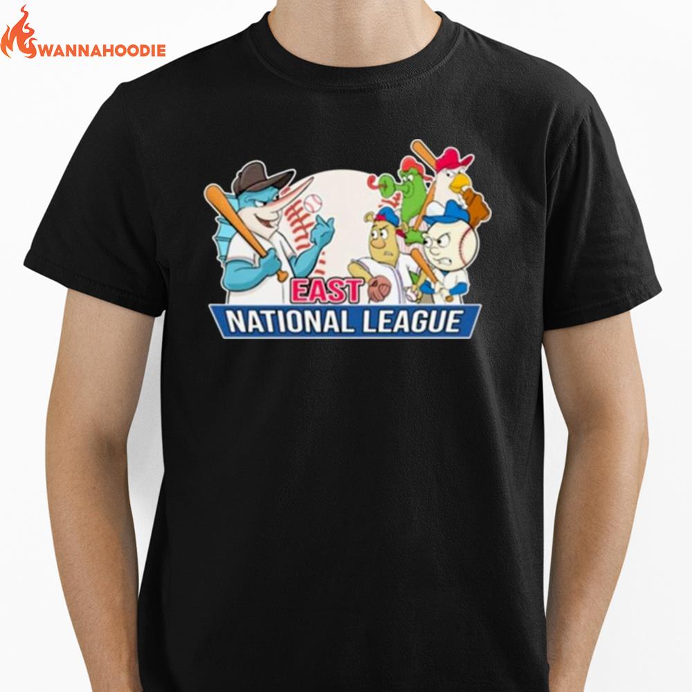 Marlins Versus National League East Baseball Masco Unisex T-Shirt for Men Women