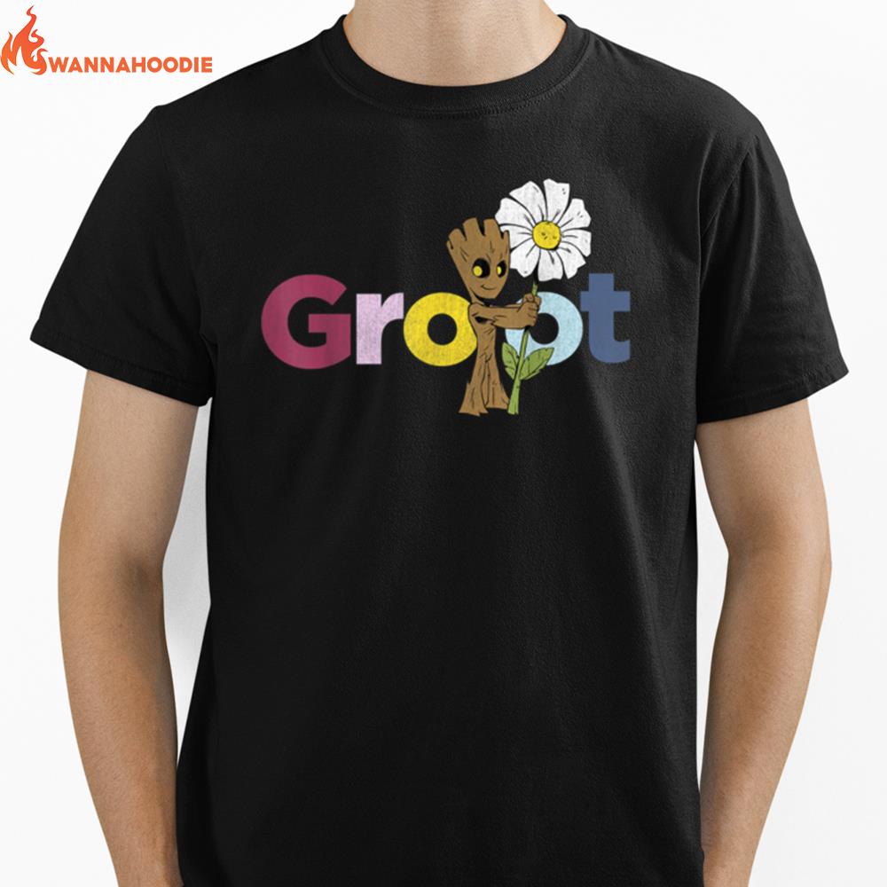 Marvel Guardians Of The Galaxy Groot Flower Unisex T-Shirt for Men Women