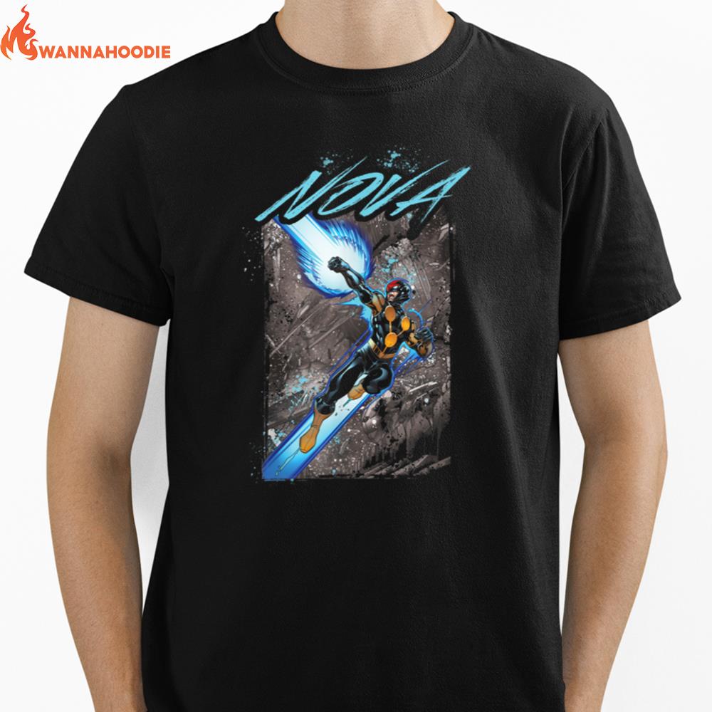 Marvel Nova Guardians Of The Galaxy Blast Graphic Unisex T-Shirt for Men Women