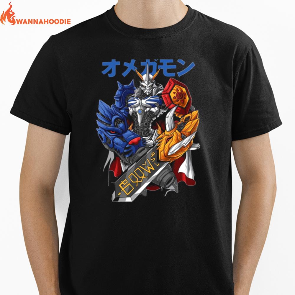 Mecha Omegamon Gundam Unisex T-Shirt for Men Women