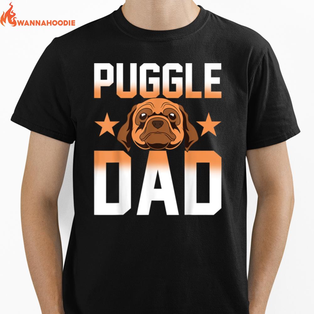 Mens Daddy Puggle Dad Dog Owner Dog Lover Pet Animal Puggle Unisex T-Shirt for Men Women