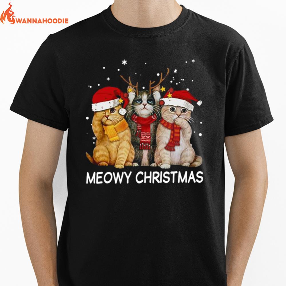 Meowy Christmas Unisex T-Shirt for Men Women