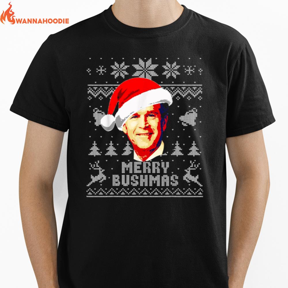 Merry Bushmas Funny Christmas George W Bush Unisex T-Shirt for Men Women