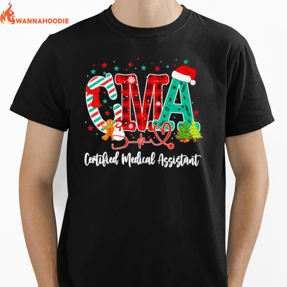 Merry Christmas Cma Certified Medical Assistant Unisex T-Shirt for Men Women