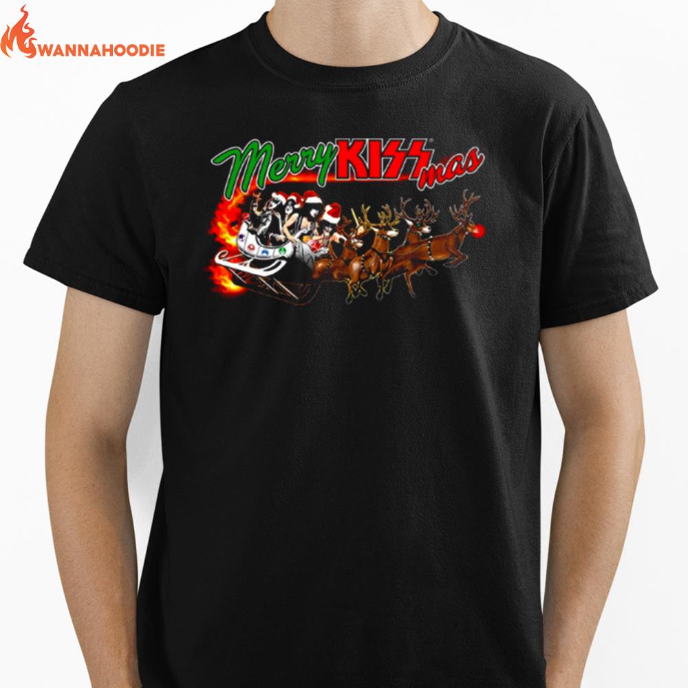 Merry Kissmas The Kiss Rock Band Christmas Design Unisex T-Shirt for Men Women