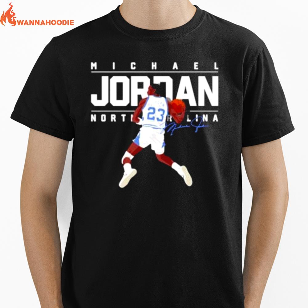 Michael Jordan Unc Basketball Signature Unisex T-Shirt for Men Women