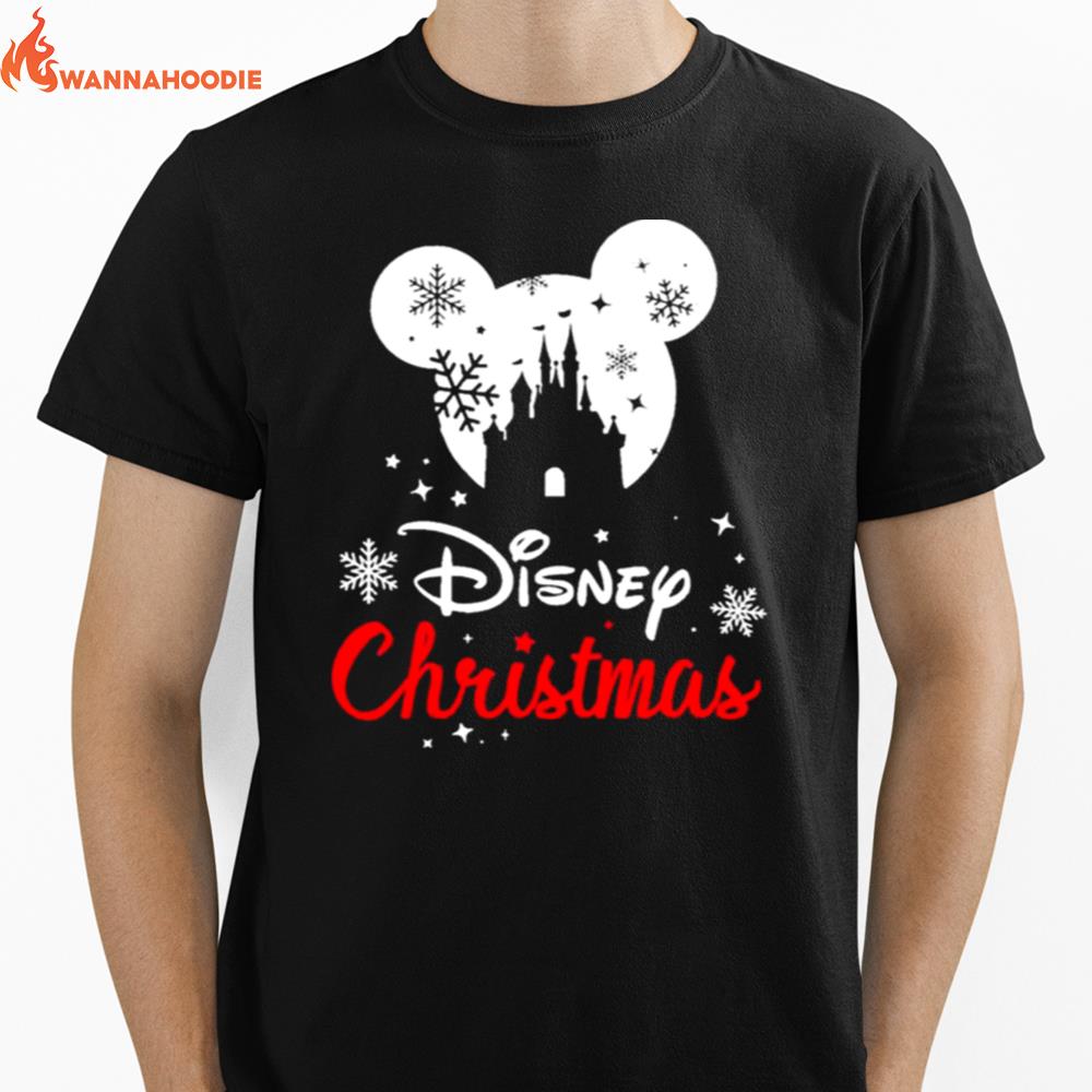 Mickey Mouse Disney Snowman Merry Christmas Unisex T-Shirt for Men Women