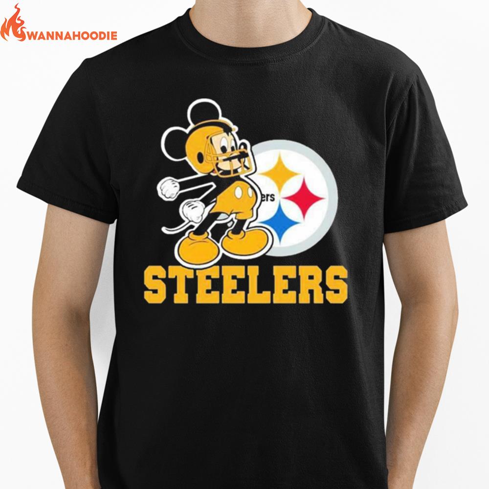 Mickey Mouse Pittsburgh Steelers Football Logo Team Unisex T-Shirt for Men Women