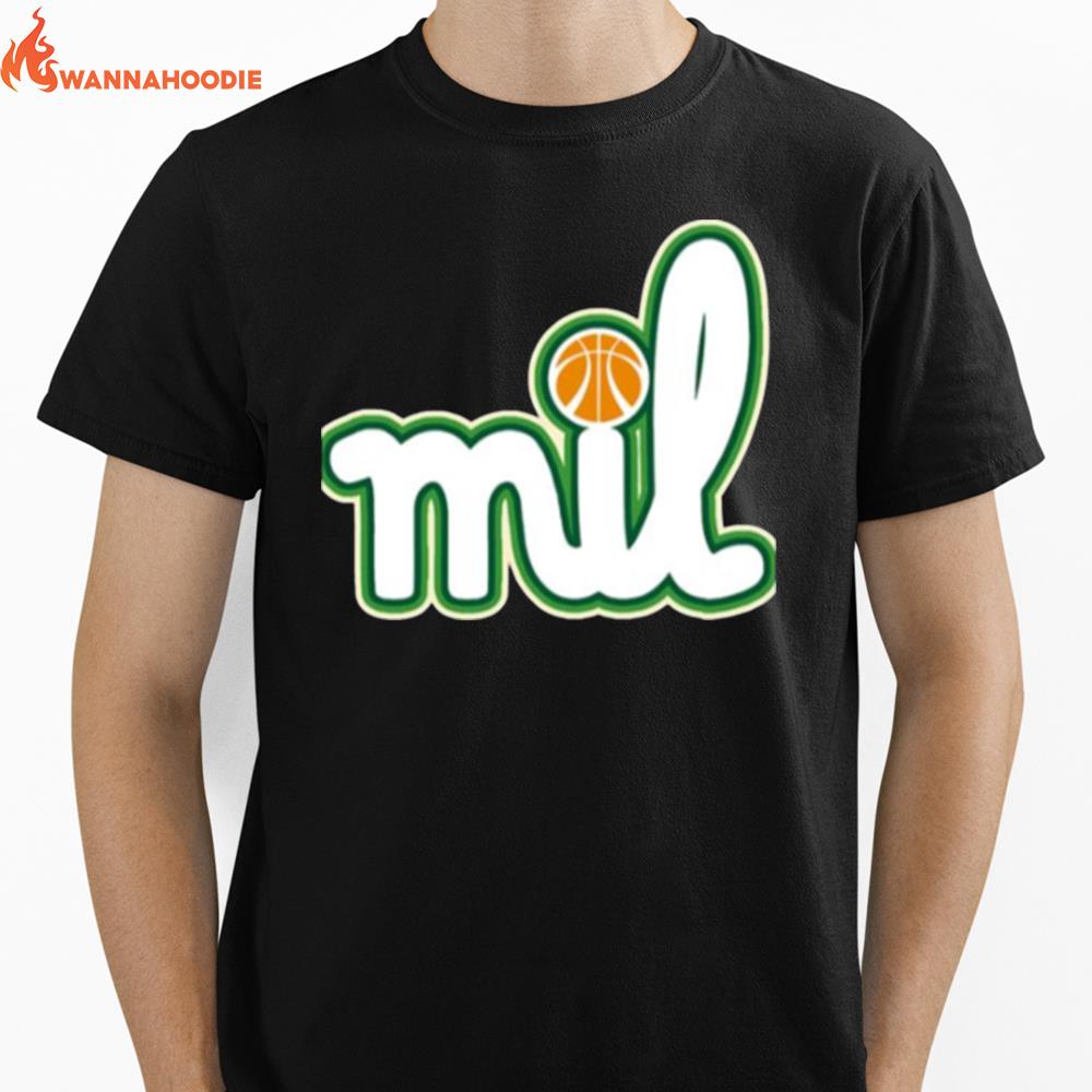 Mil Ilwaukee Retro Milwaukee Bucks Basketball Unisex T-Shirt for Men Women