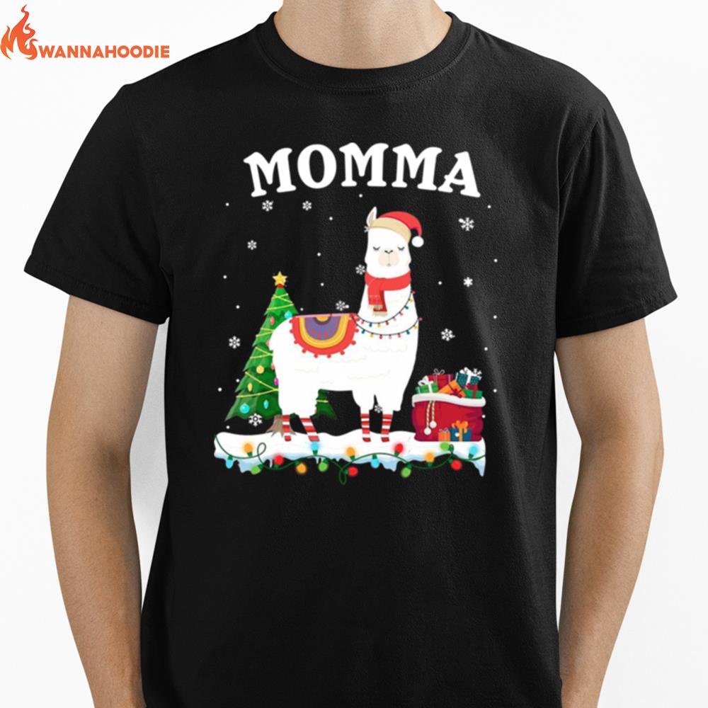 Momma Llama Christmas Costume Tree Gift Unisex T-Shirt for Men Women