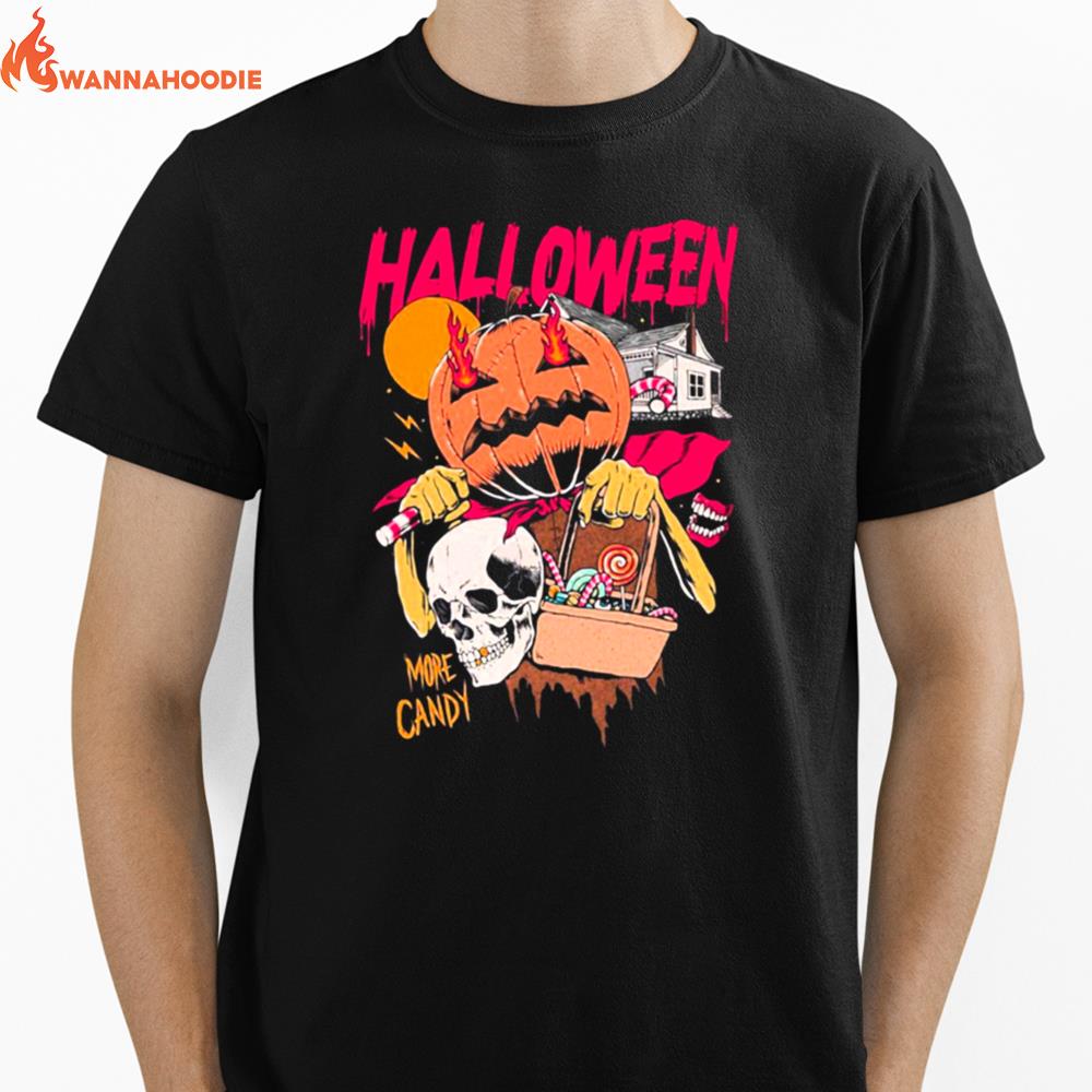 More Candy Halloween Unisex T-Shirt for Men Women