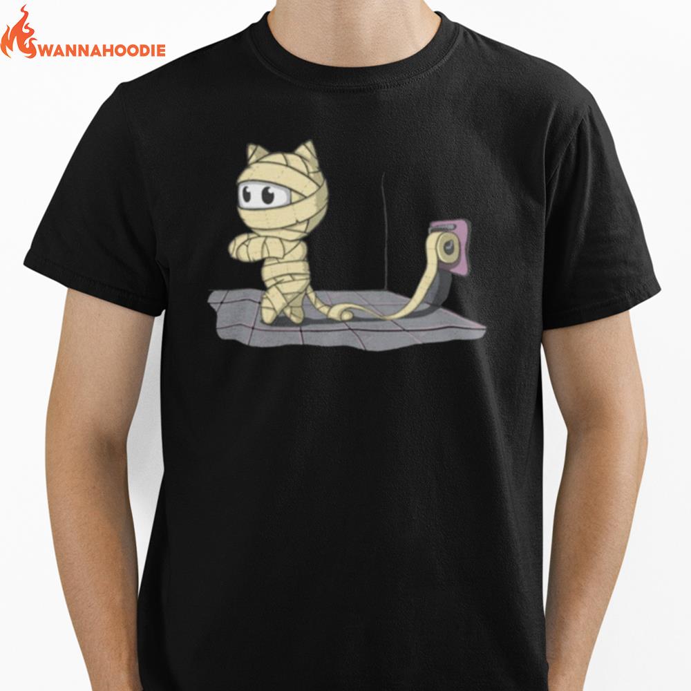 Mummy Cat Toilet Paper Unisex T-Shirt for Men Women