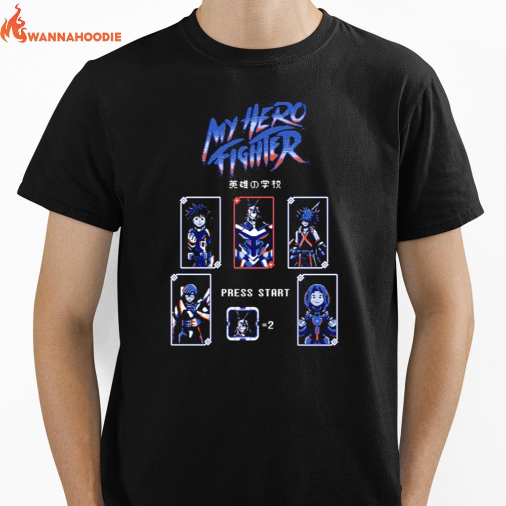 My Hero Figther Press Start My Hero Academia Unisex T-Shirt for Men Women