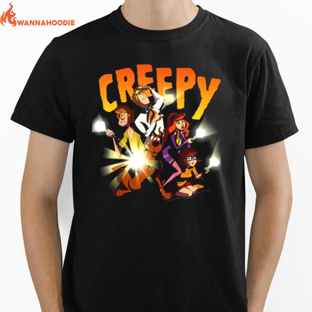 Mystery Gang Group Shot Creepy Scooby Doo Unisex T-Shirt for Men Women