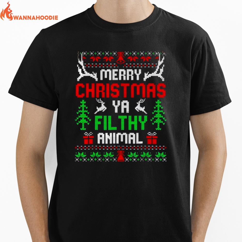 Naughty Ugly Christmas Unisex T-Shirt for Men Women