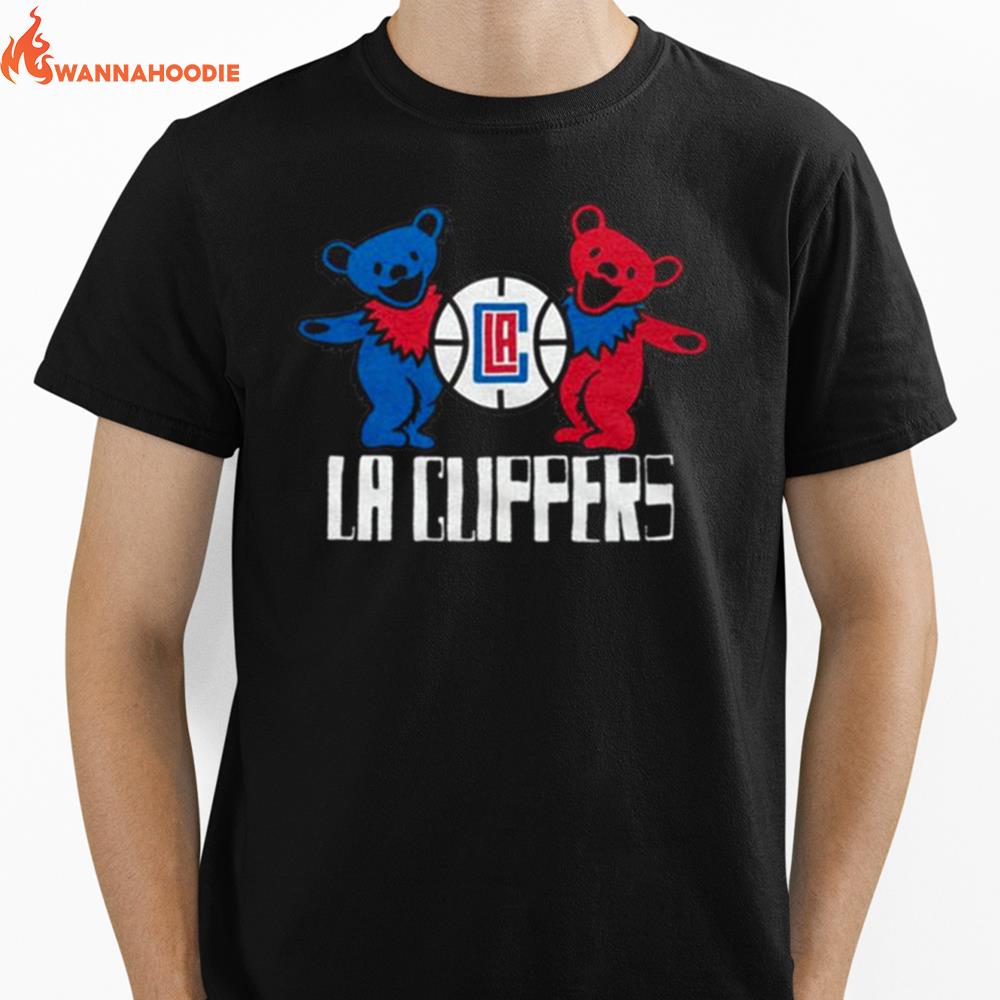 Nba Grateful Dead Bear La Clippers Unisex T-Shirt for Men Women