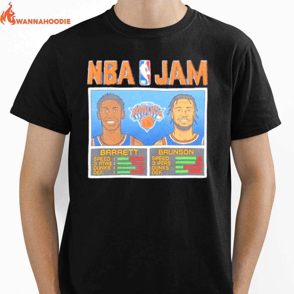 Nba Jam Barrett And Brunson New York Knicks Unisex T-Shirt for Men Women