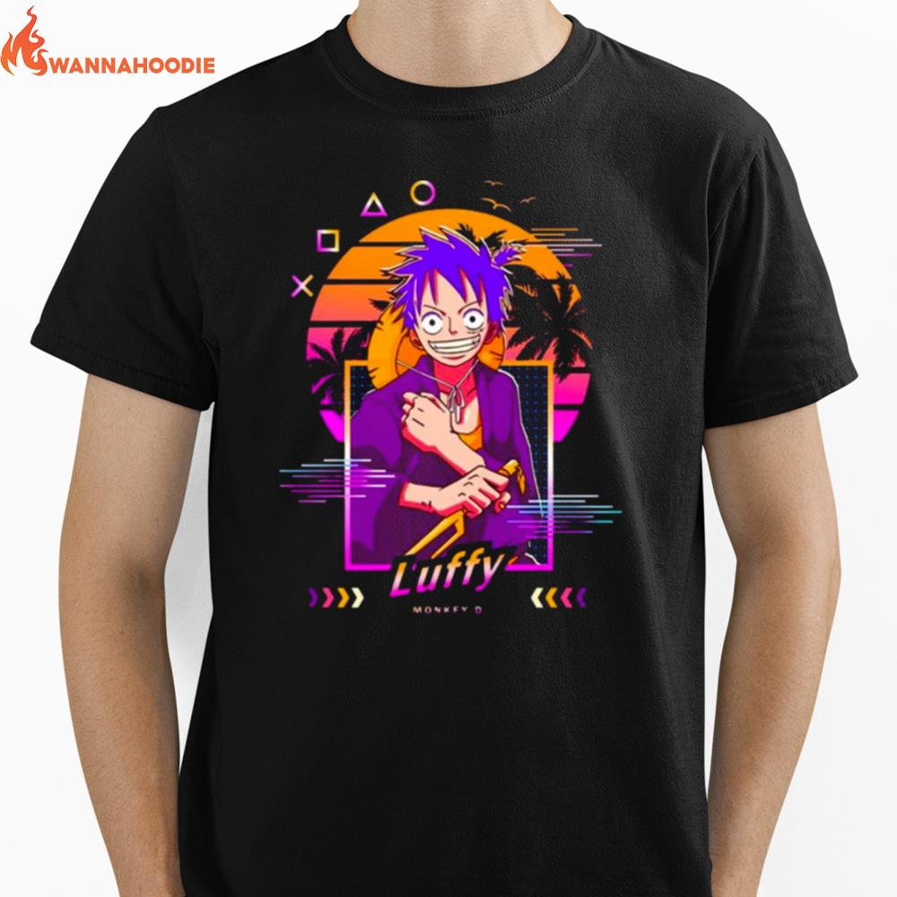 Neon Luffy Gear 5 One Piece Unisex T-Shirt for Men Women