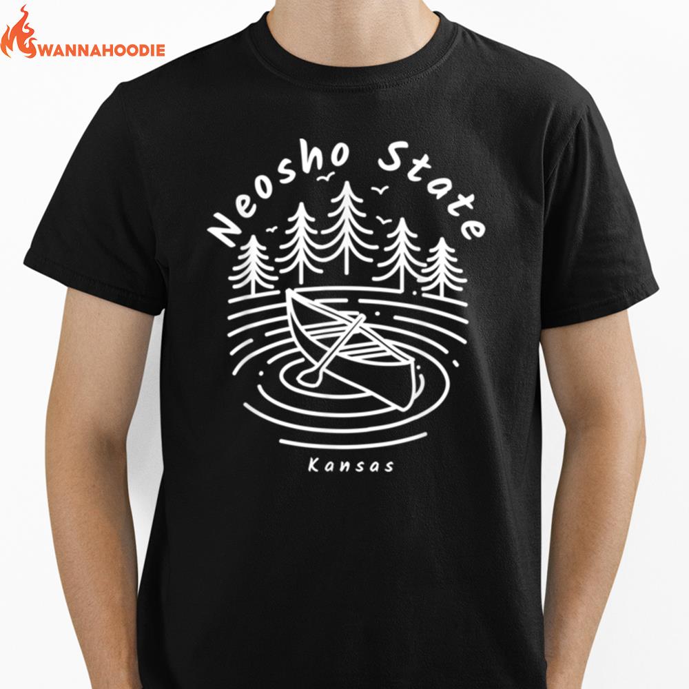 Neosho State Fishing Lake Kansas Unisex T-Shirt for Men Women