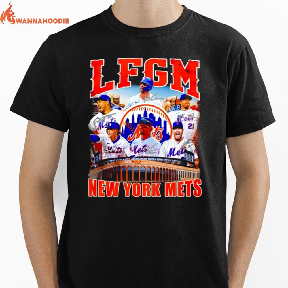 New York Mets Lfgm Signature Unisex T-Shirt for Men Women