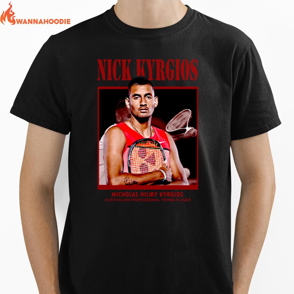 Nicholas Hilmy Kyrgios Australian Pro Tennis Player Vintage Unisex T-Shirt for Men Women