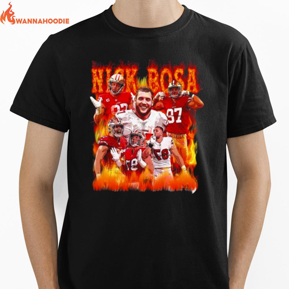 Nick Bosa Vintage 90S Nick Bosa Football Unisex T-Shirt for Men Women