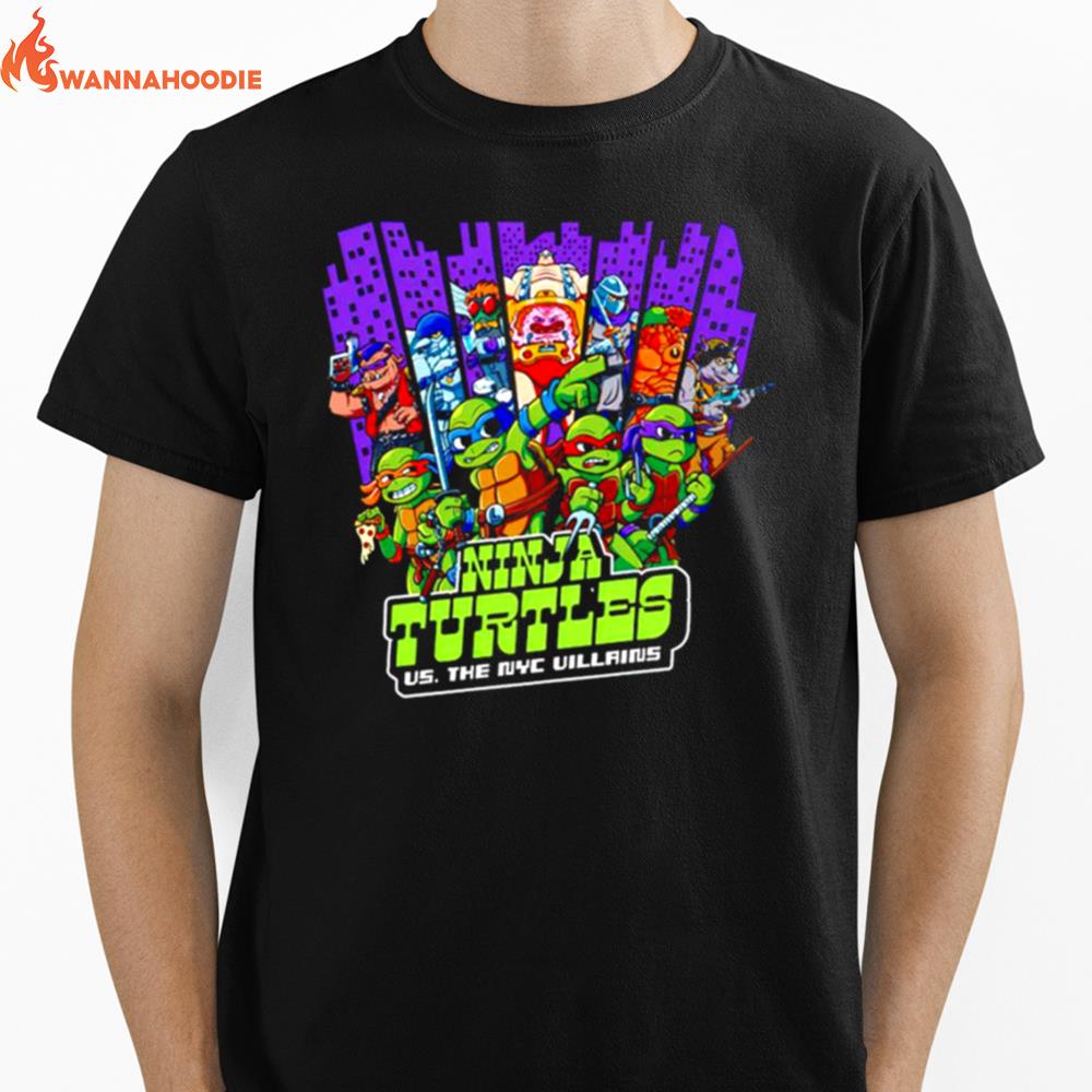 Ninja Turtles Vs. The Nyc Villains Unisex T-Shirt for Men Women