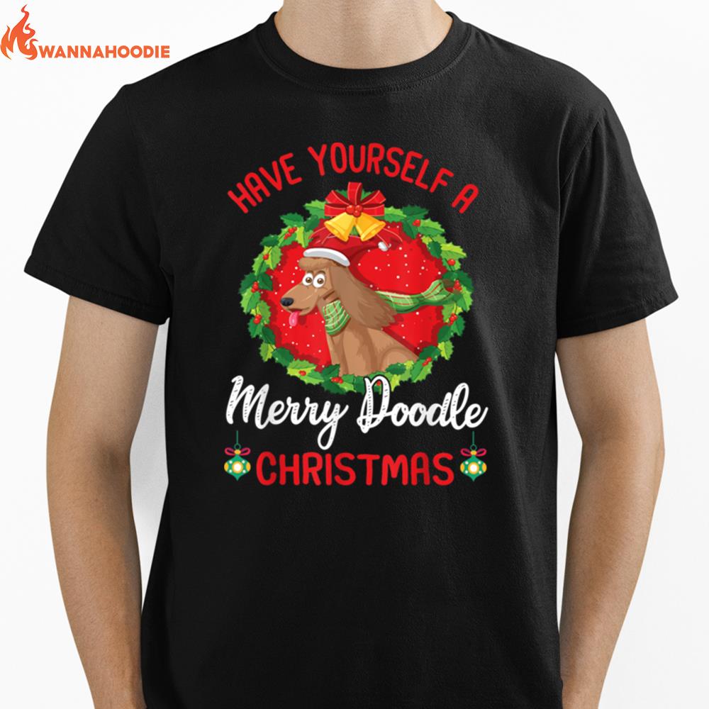 Noel Bell Flowers Have Yourself A Merry Doodle Christmas Unisex T-Shirt for Men Women