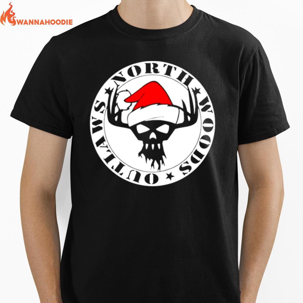 Northwoods Outlaws Christmas Unisex T-Shirt for Men Women