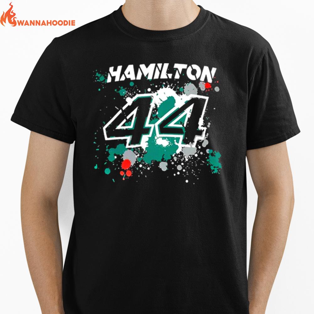 Number 44 Watercolor Lewis Hamilton Unisex T-Shirt for Men Women