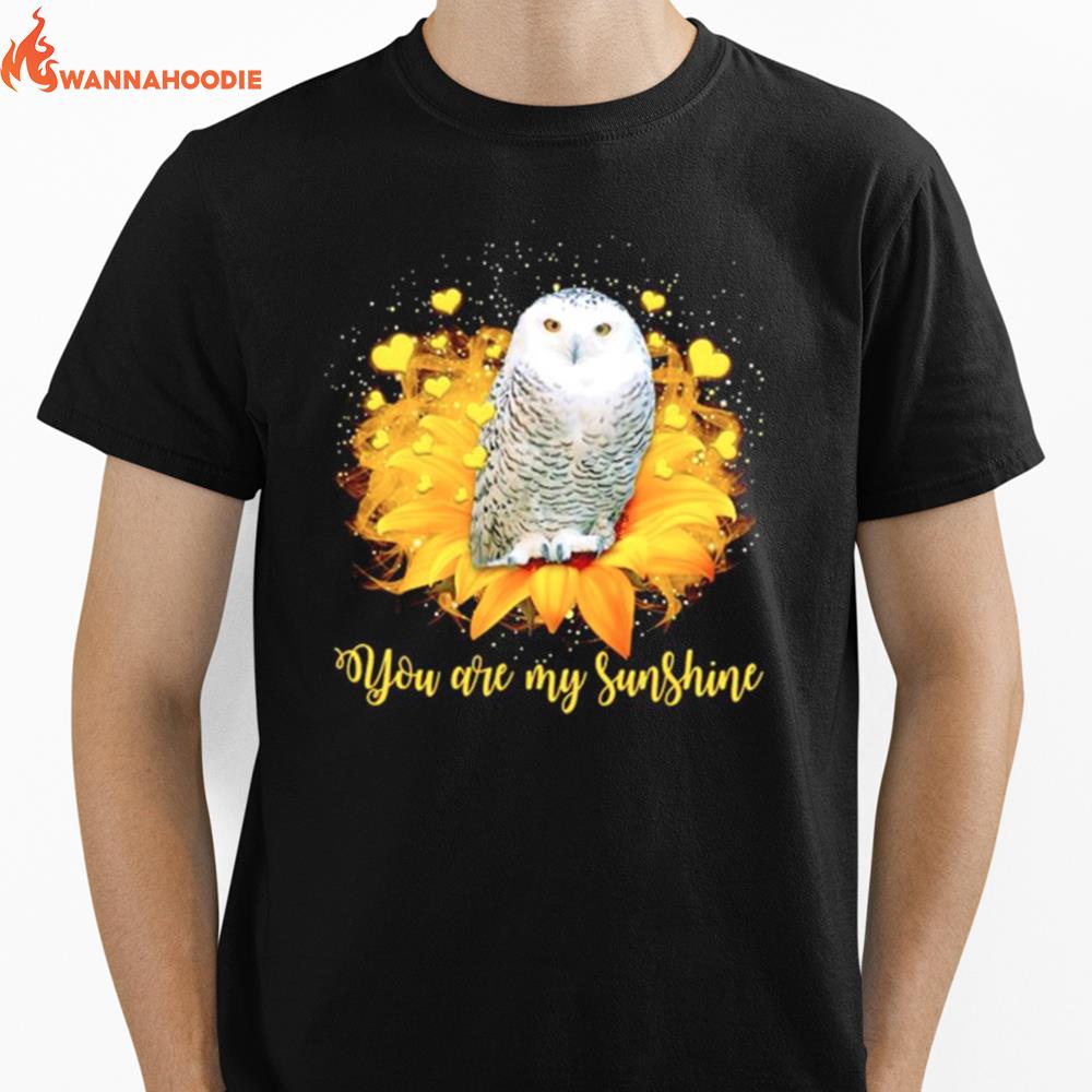 Owl Sunflower You Are My Sunshine Unisex T-Shirt for Men Women