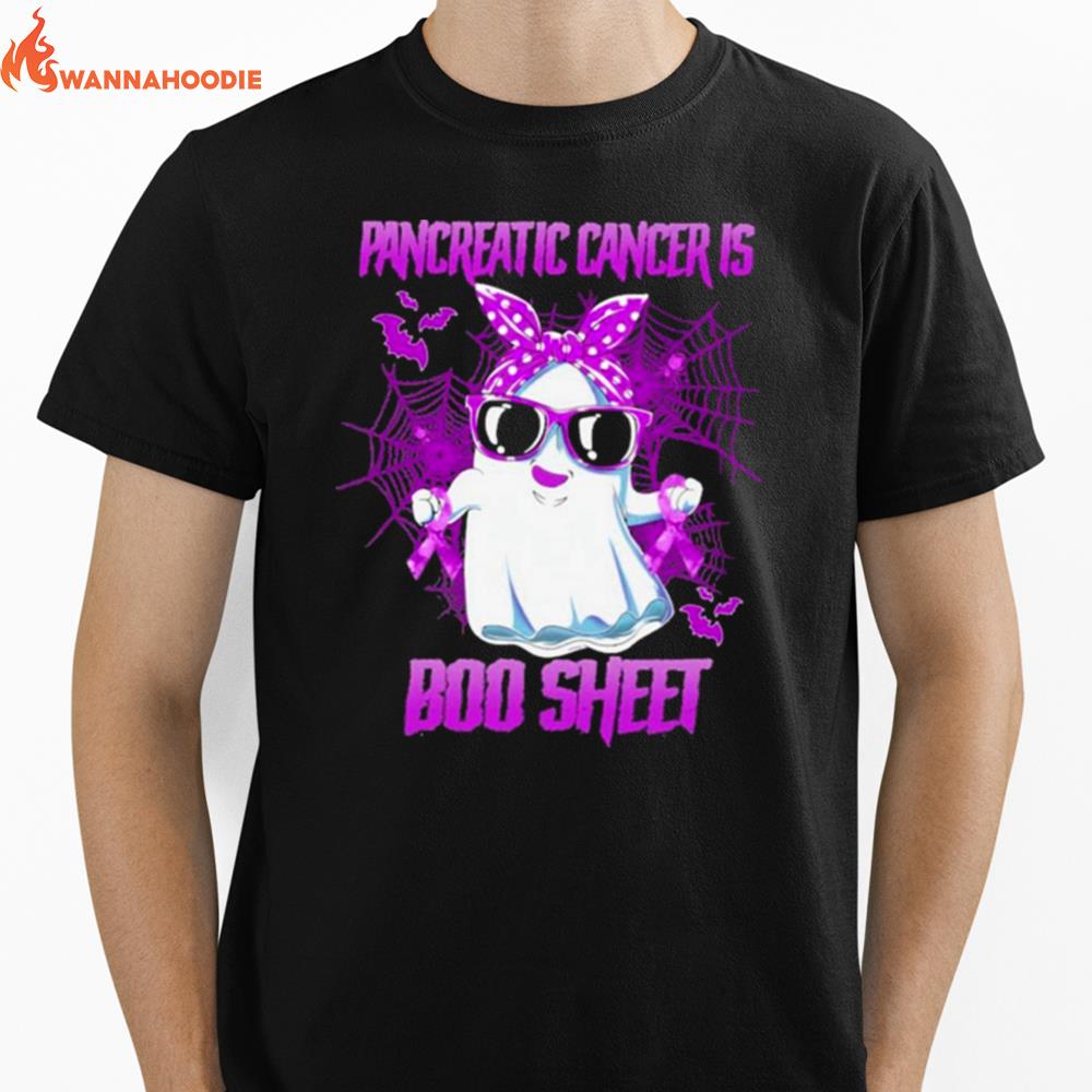 Pancreatic Cancer Is Boo Sheet Happy Halloween Unisex T-Shirt for Men Women