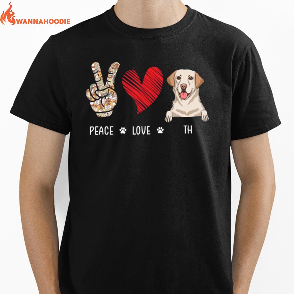 Peace Love And Beagle Dog Unisex T-Shirt for Men Women