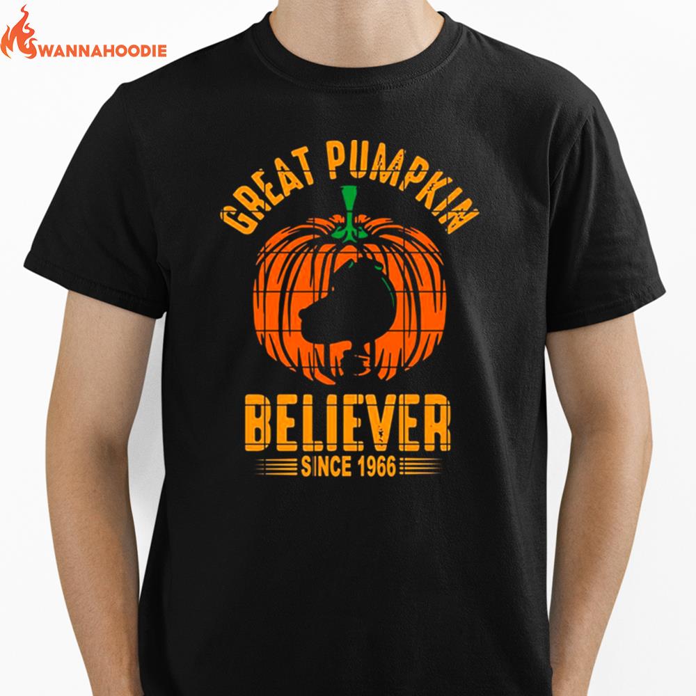 Peanuts Great Pumpkin Believer Since 1966 Charlie Brown Halloween Unisex T-Shirt for Men Women