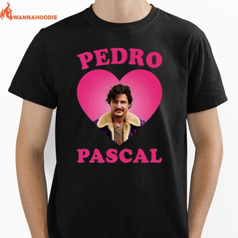 Pedro Pascal Pink Hear Unisex T-Shirt for Men Women