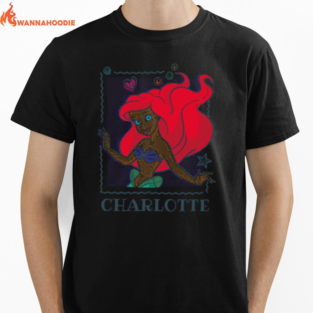 Personalized Name Little Mermaid Ariel Unisex T-Shirt for Men Women