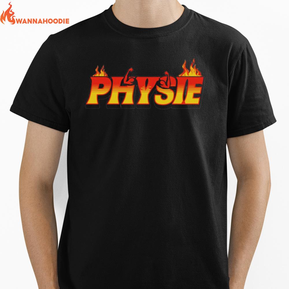 Physie Fire Dog Knows Karate Unisex T-Shirt for Men Women