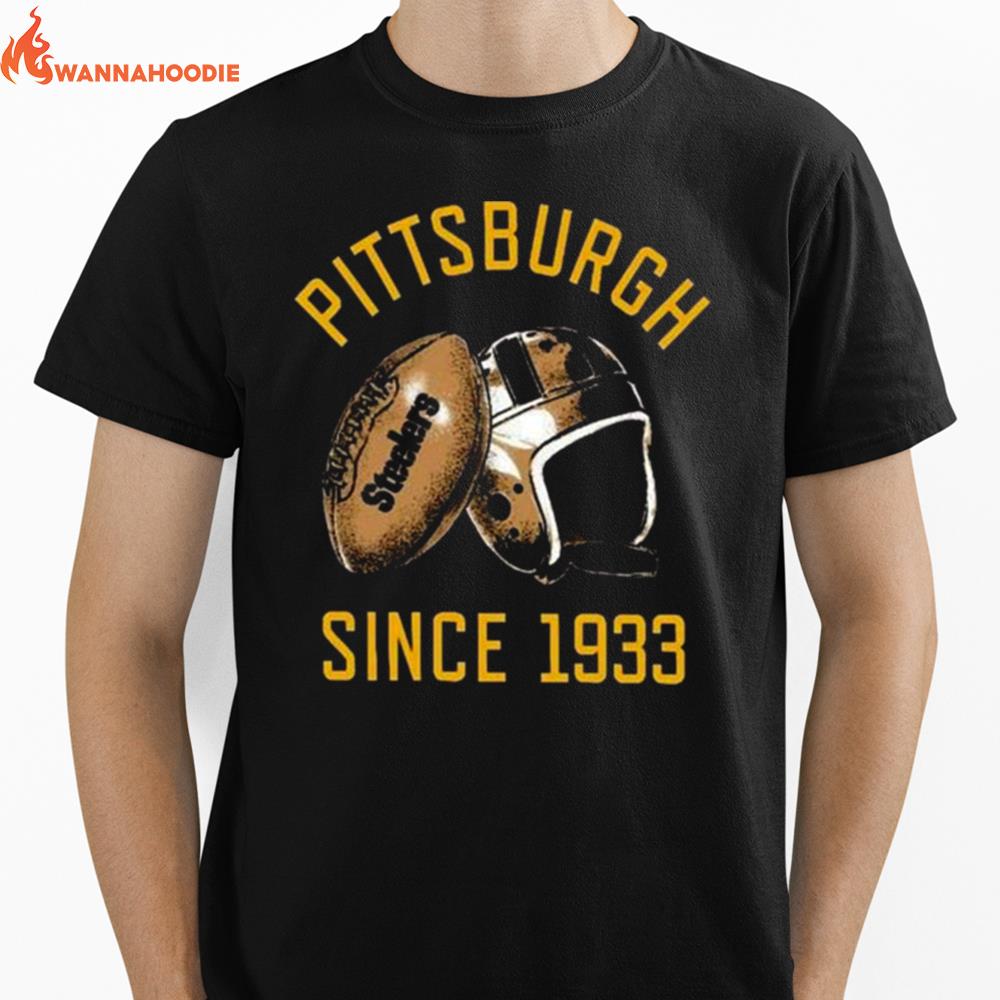 Pittsburgh Steelers Mitchell & Ness Vintage Fleece Unisex T-Shirt for Men Women