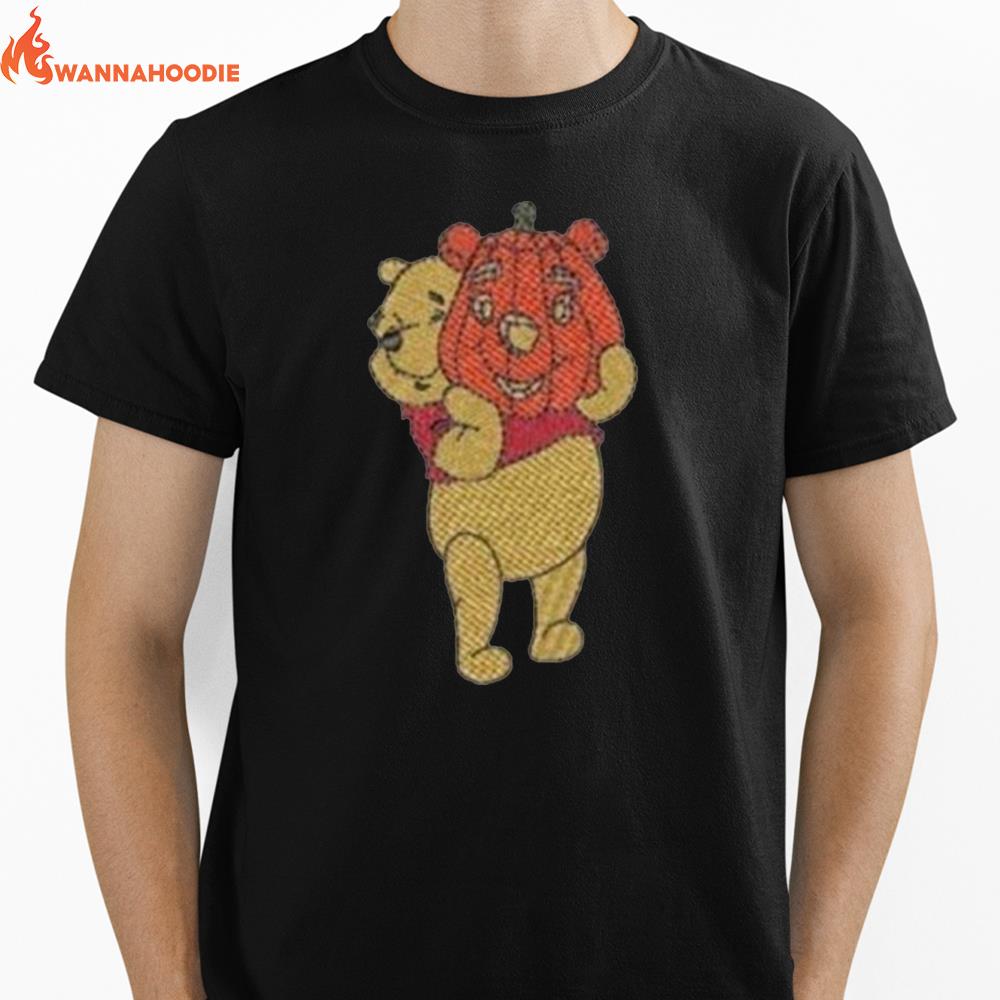 Pooh Halloween Pumpkin Halloween Unisex T-Shirt for Men Women