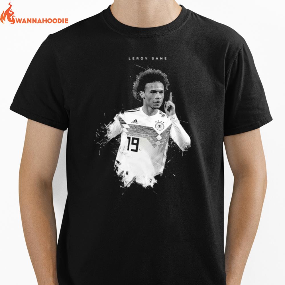 Portrait Football Leroy Sane Ar Unisex T-Shirt for Men Women