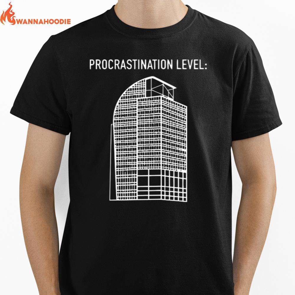 Procrastination Level Unisex T-Shirt for Men Women