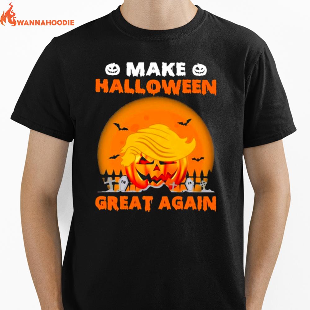 Pumpkin And Bat Horror Unisex T-Shirt for Men Women